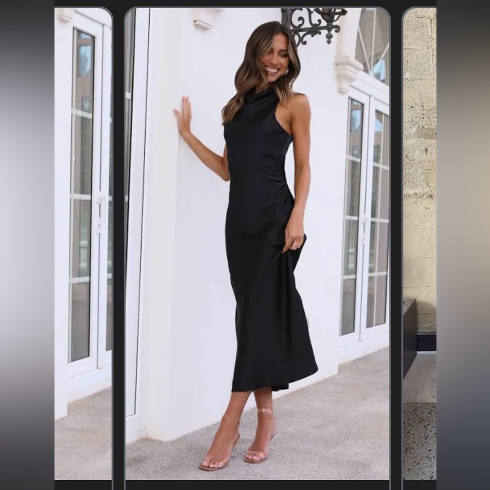 Hello Molly halter satin dress